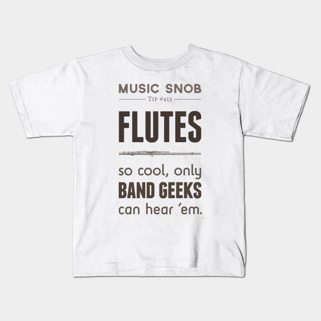 MORE Flutes Kids T-Shirt by ElizabethOwens